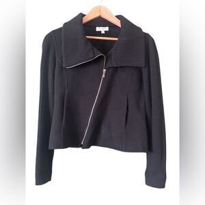 Kinross Cashmere Black Zip Up Sweater Sz M